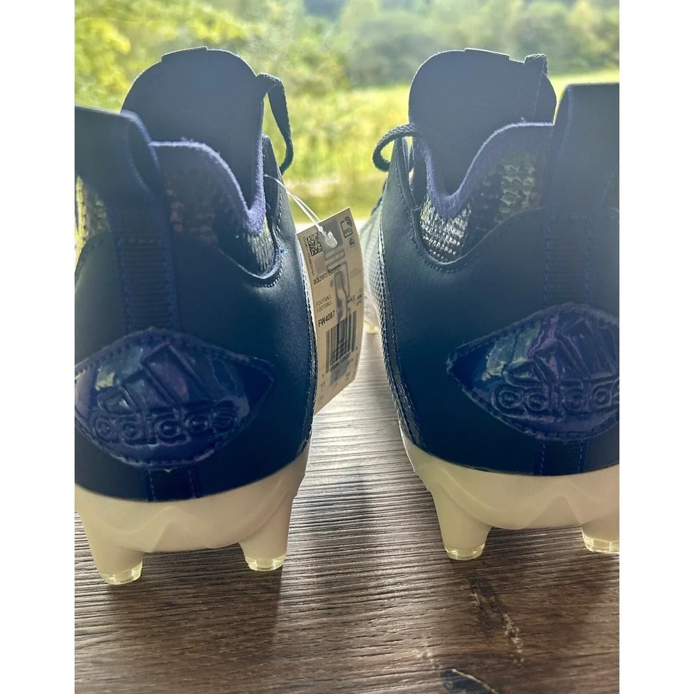 Adidas‎ Adizero Scorch Football Cleats Men's 13.5 Navy Blue White FW4087 NWT